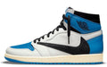 Jordan 1 Retro High x Fragment Design x Travis Scott 'Sail Black Military Blue