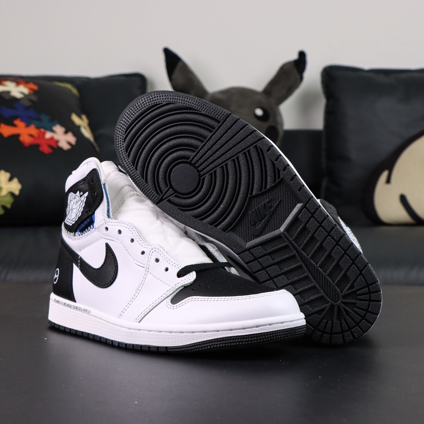 Jordan 1 Retro High OG SP x Fragment x Union LA 'White Black'