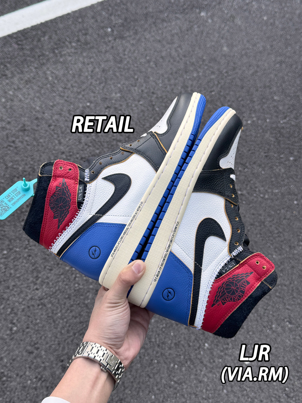 Jordan 1 Retro High x Fragment x Union LA OG SP 'Varsity Red Sport Royal'