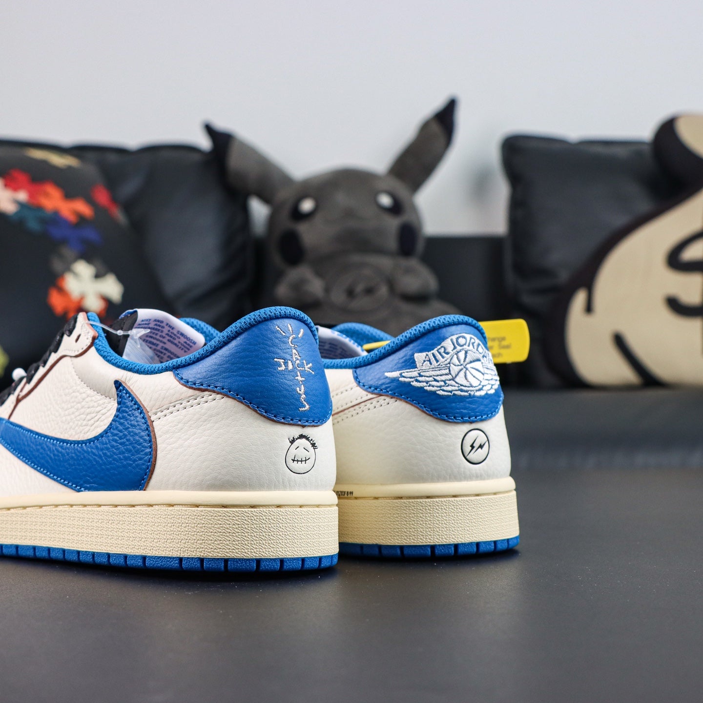 Jordan 1 Low x Travis Scott x Fragment 'Sail Military Blue'