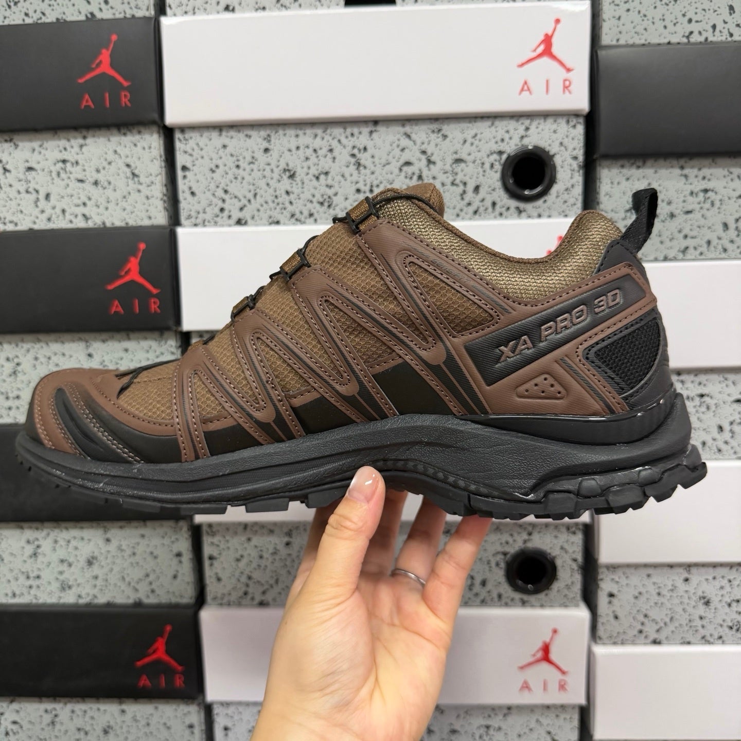 SALOMON-XA Pro 3D x And Wonder Gore-Tex 'Dark Earth Silver Reflective'