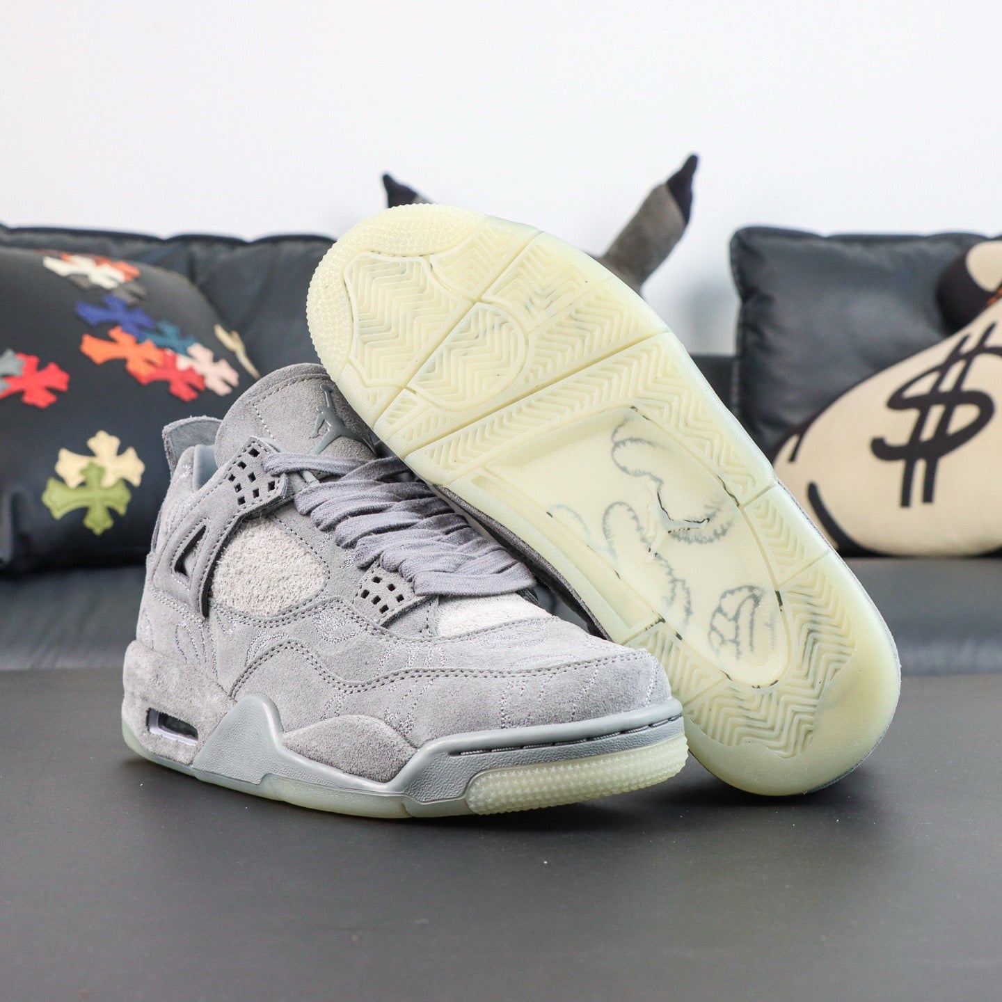 Jordan 4 Retro x KAWS 'Cool Grey'