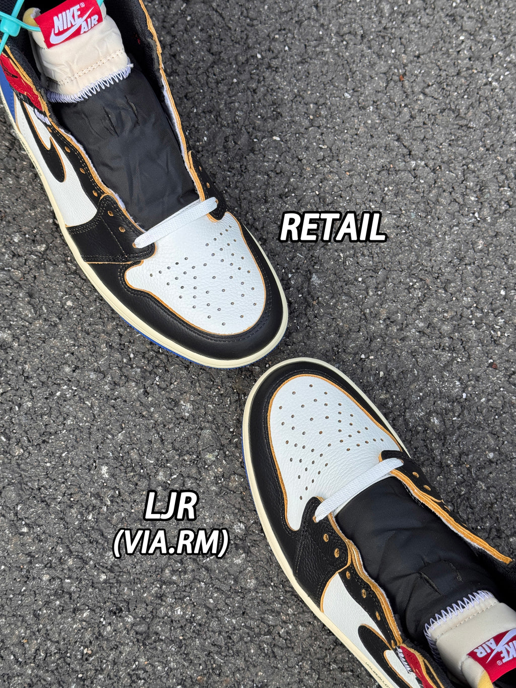 Jordan 1 Retro High x Fragment x Union LA OG SP 'Varsity Red Sport Royal'