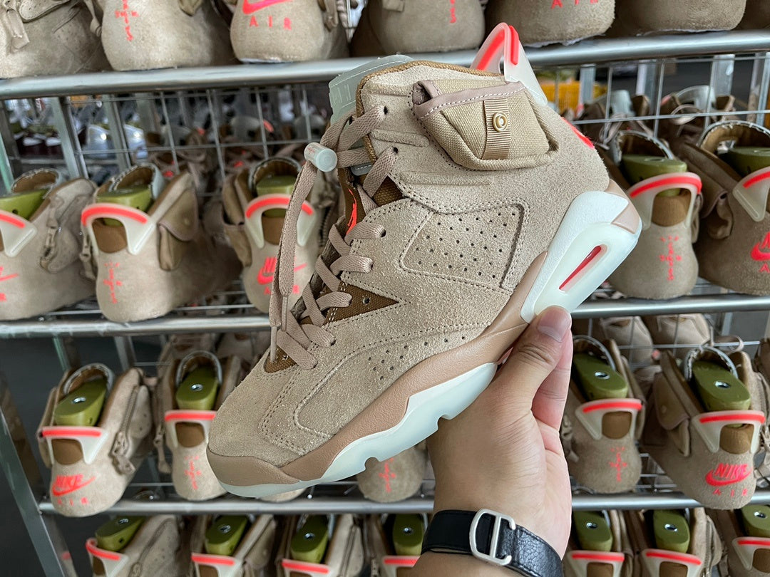 Jordan 6 Retro x Travis Scott 'British Khaki'