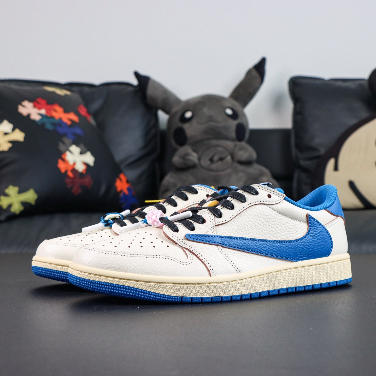 Jordan 1 Low x Travis Scott x Fragment 'Sail Military Blue'