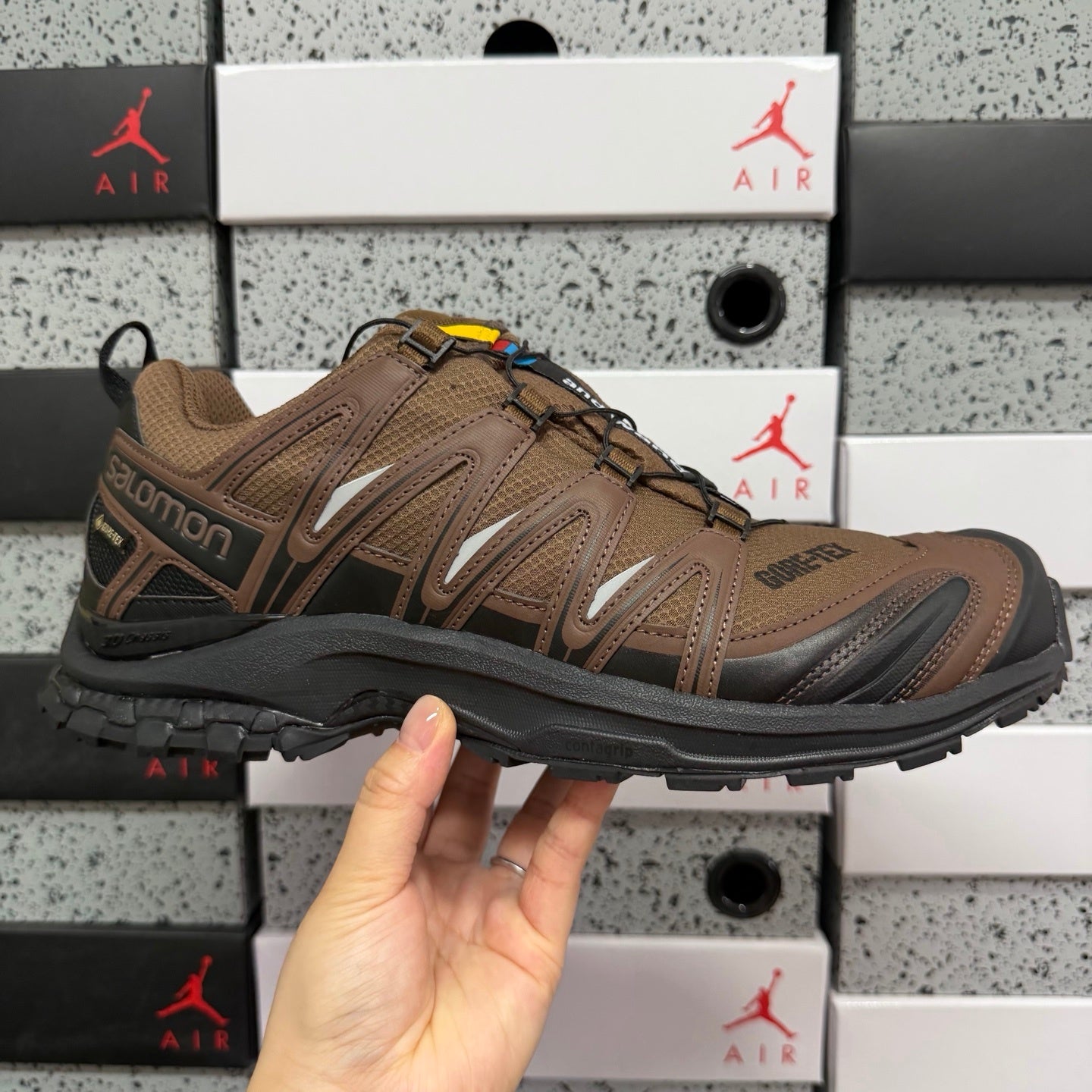 SALOMON-XA Pro 3D x And Wonder Gore-Tex 'Dark Earth Silver Reflective'