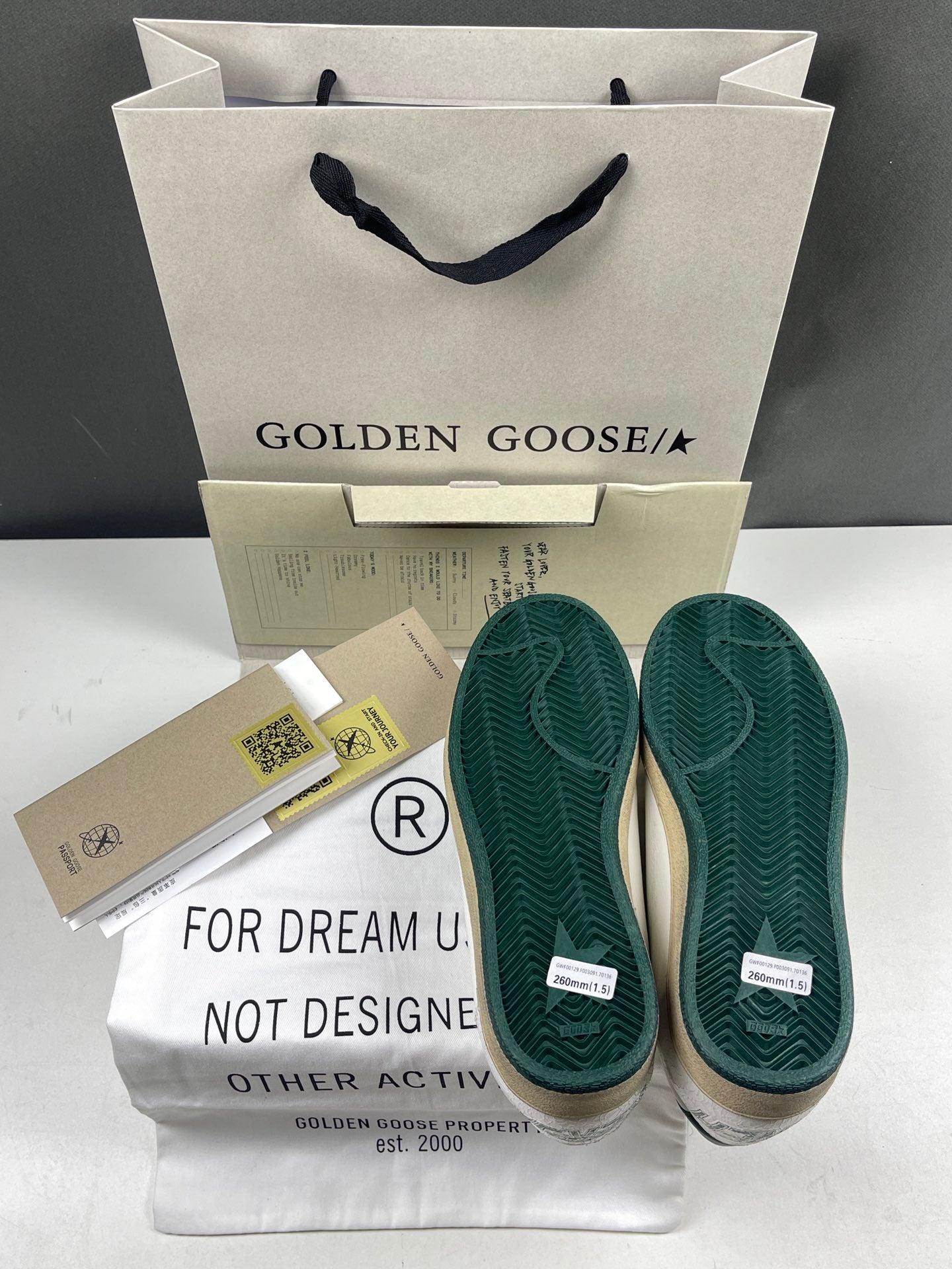 Golden Goose Ball-Star 'Green Leather Star & Heel Tab'