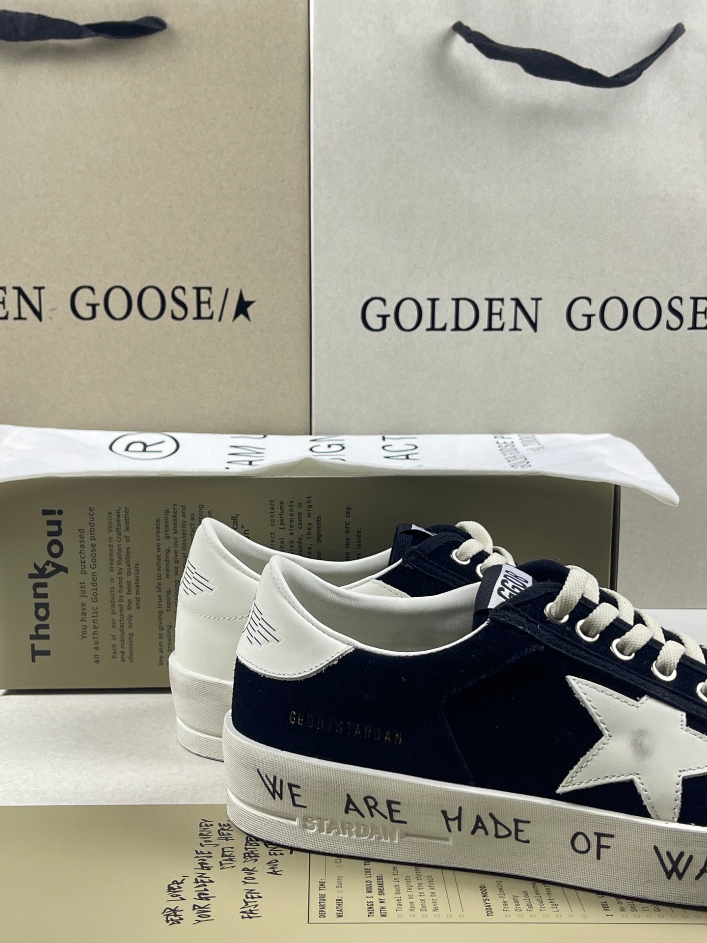 Golden Goose Stardan 'White Leather Star & Heel Tab'