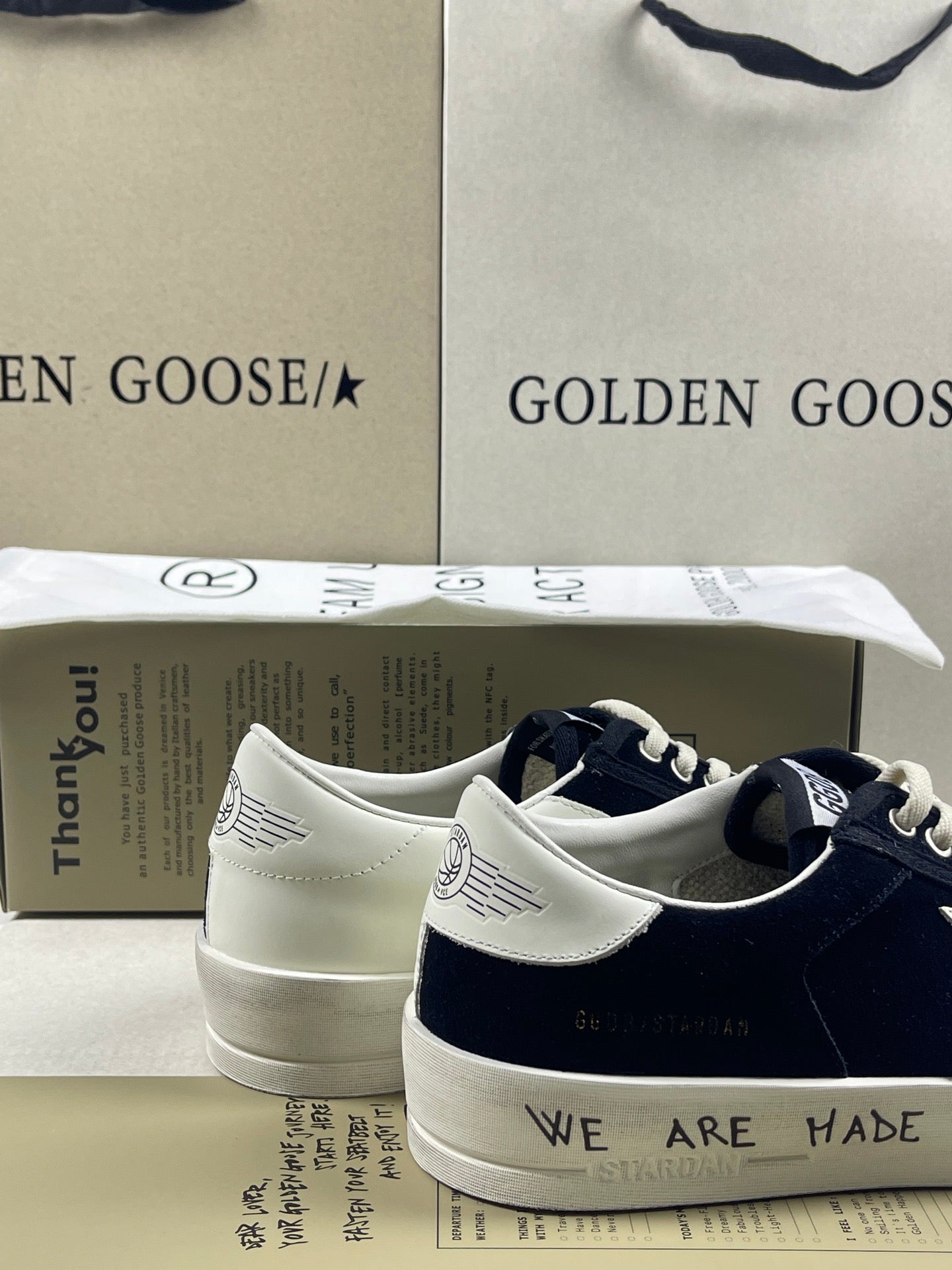 Golden Goose Stardan 'White Leather Star & Heel Tab'