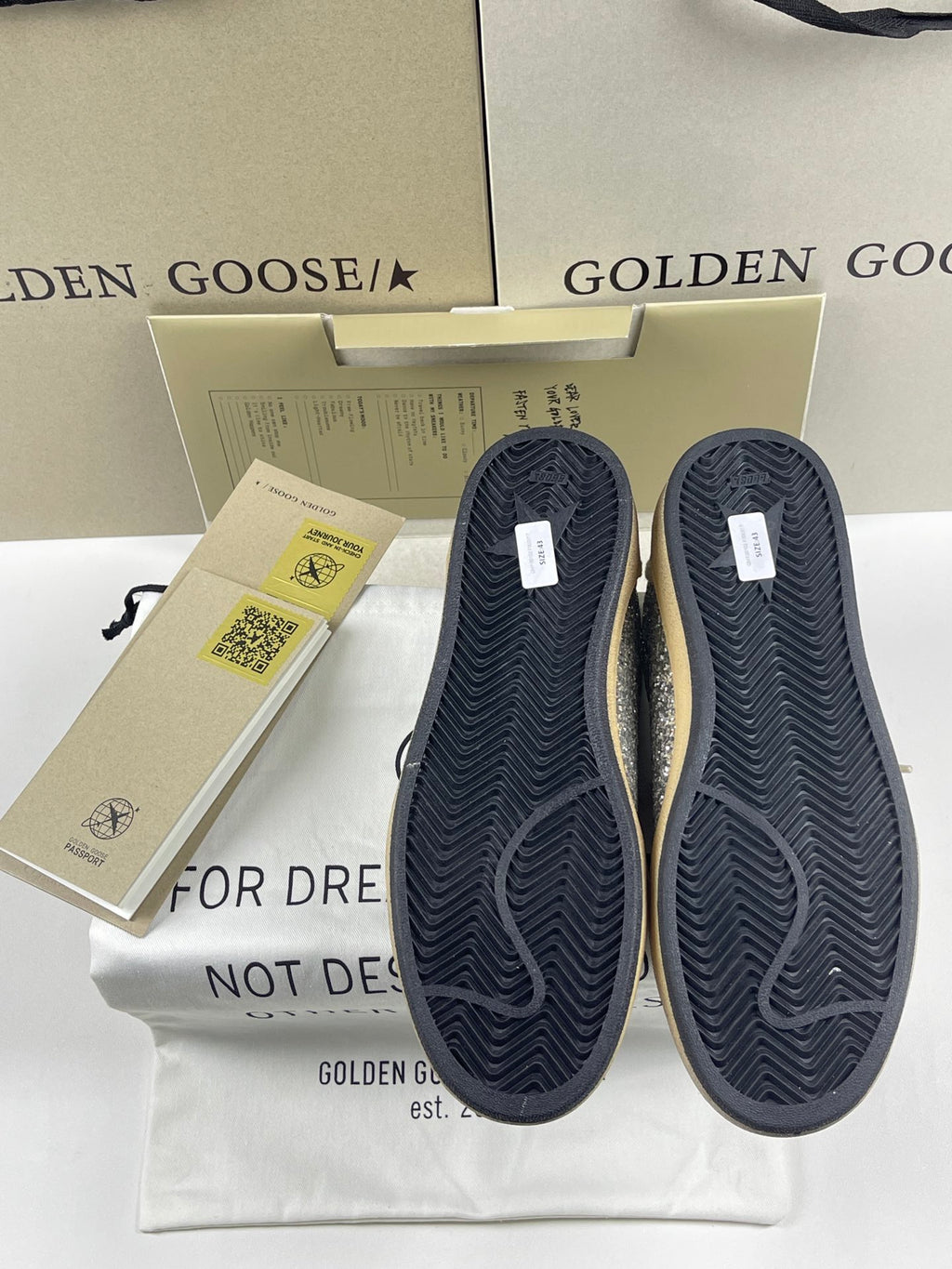 Golden Goose Ball-Star 'Silver Glitter Ice Grey Suede Star & Heel Tab'