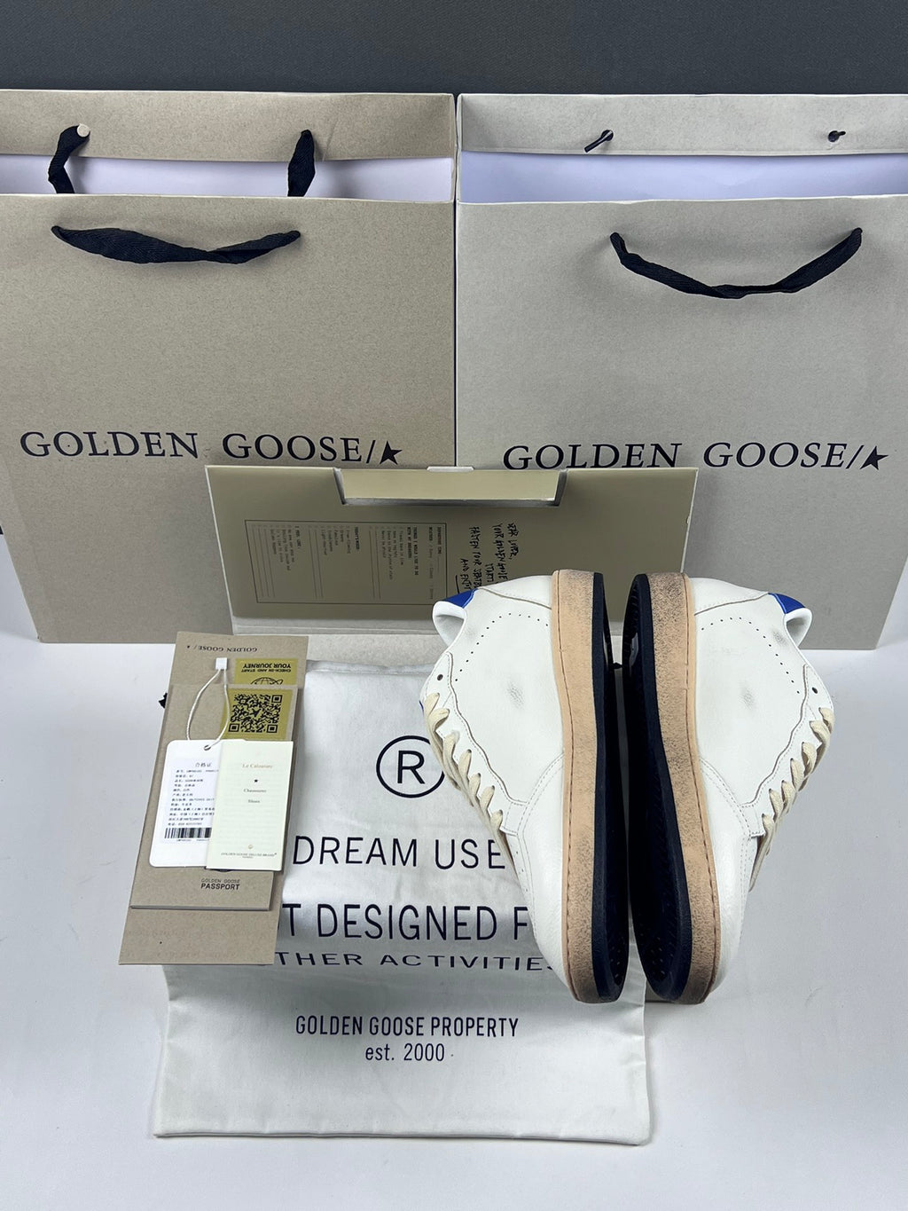 Golden Goose Ball-Star 'Red Star/Blue Heel Tab'