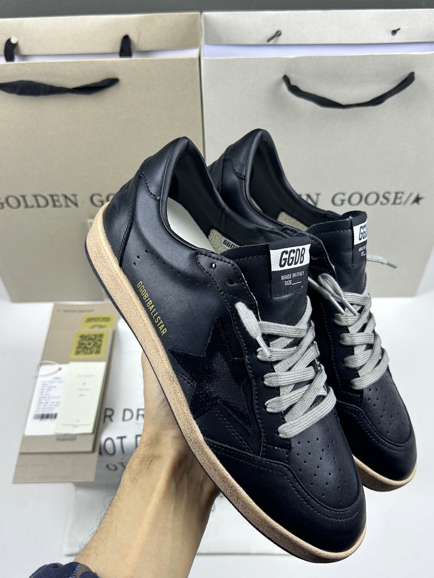 Golden Goose Ball-Star 'Black Nappa Black Suede Star/Black Nappa Heel Tab'