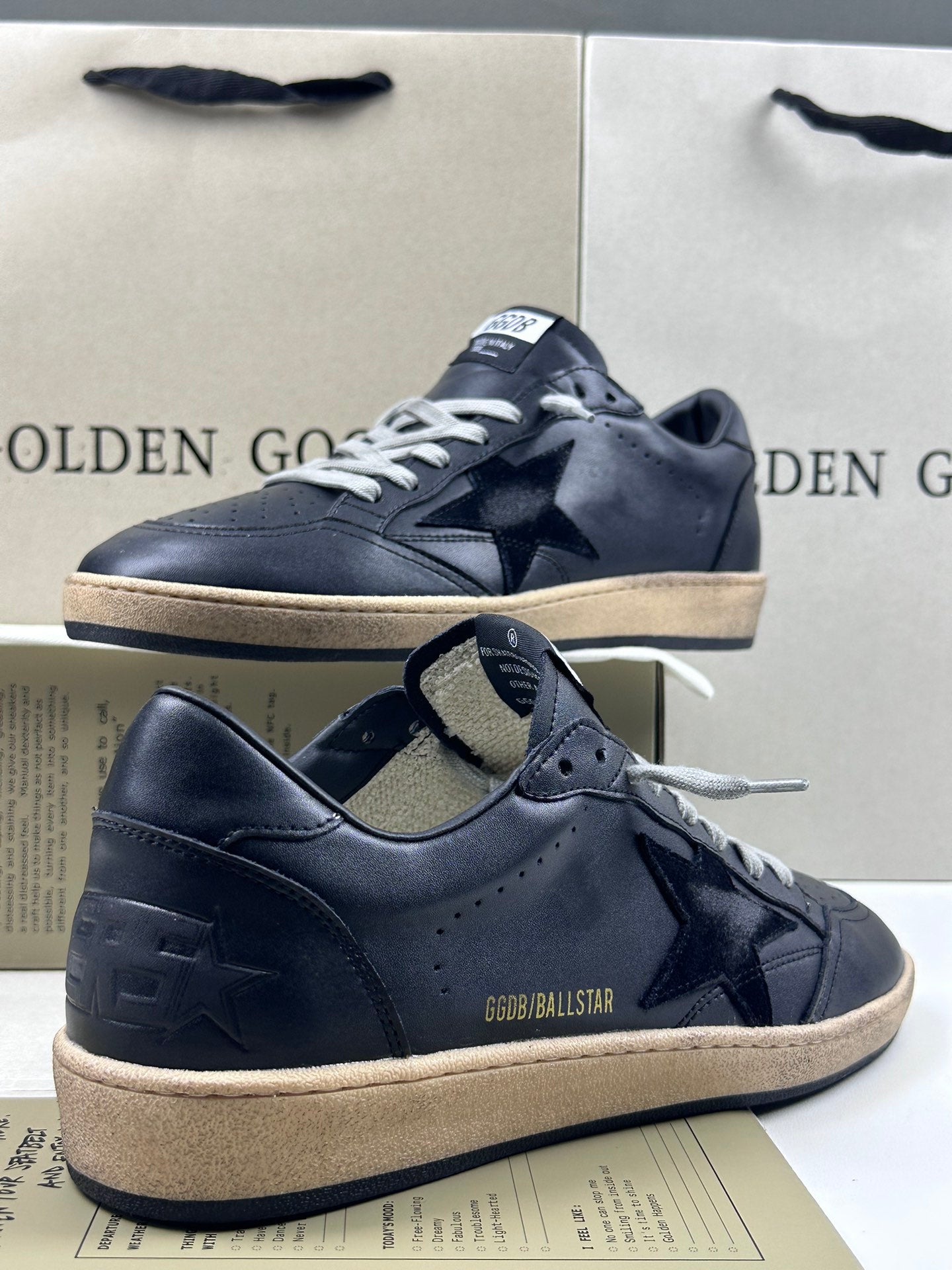 Golden Goose Ball-Star 'Black Nappa Black Suede Star/Black Nappa Heel Tab'