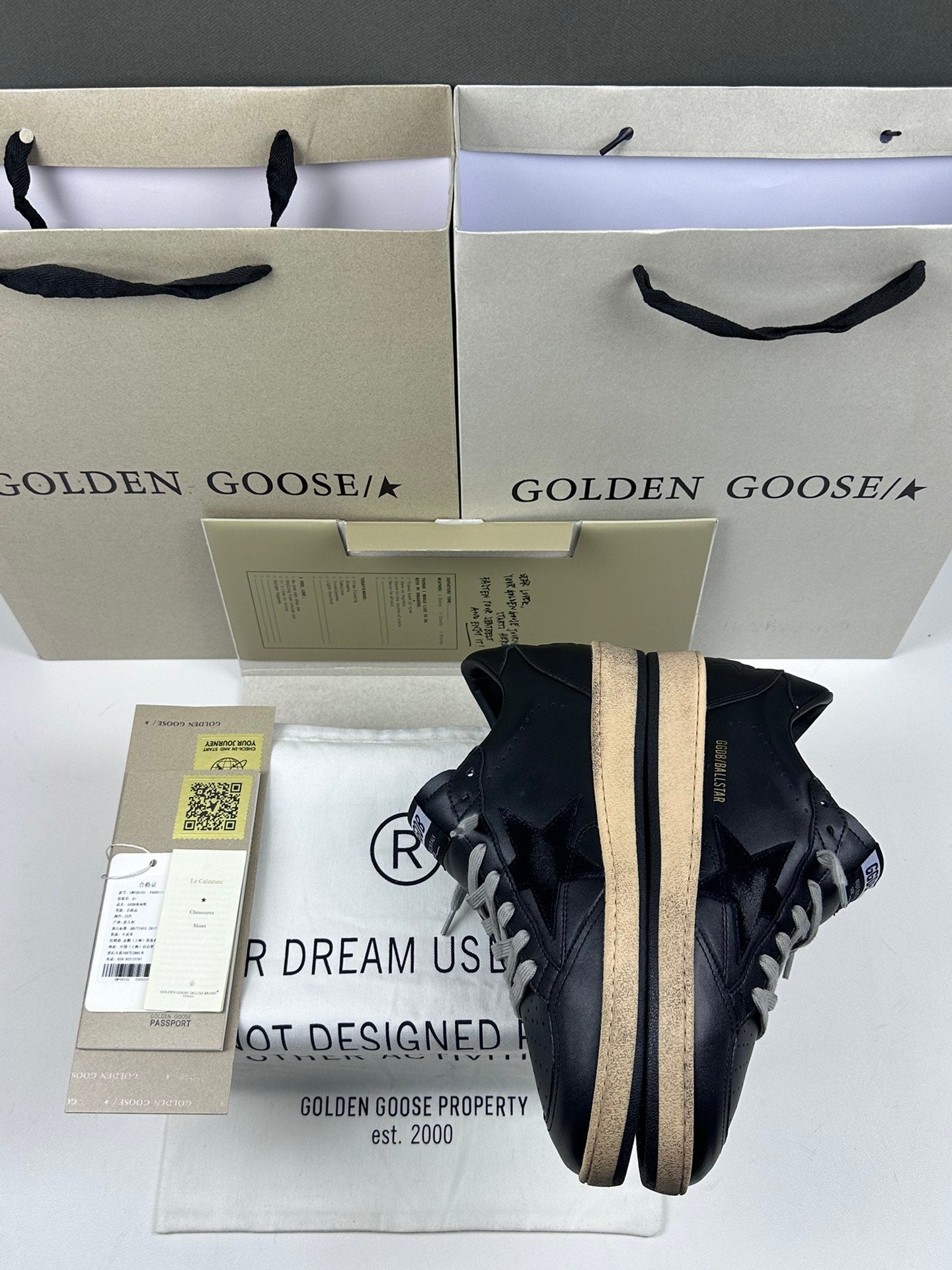 Golden Goose Ball-Star 'Black Nappa Black Suede Star/Black Nappa Heel Tab'