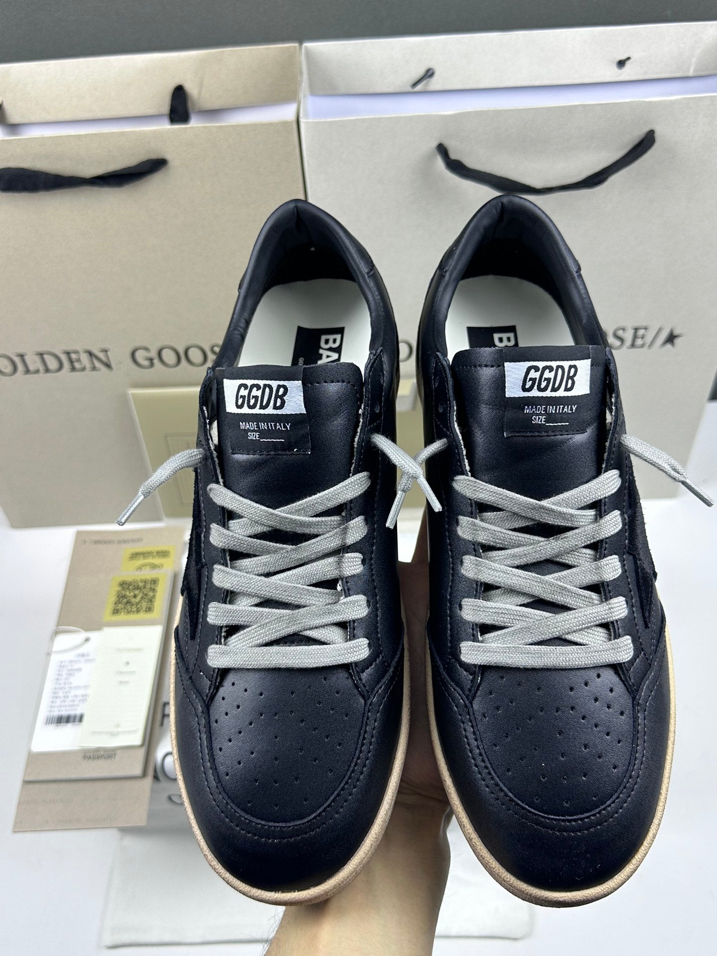 Golden Goose Ball-Star 'Black Nappa Black Suede Star/Black Nappa Heel Tab'