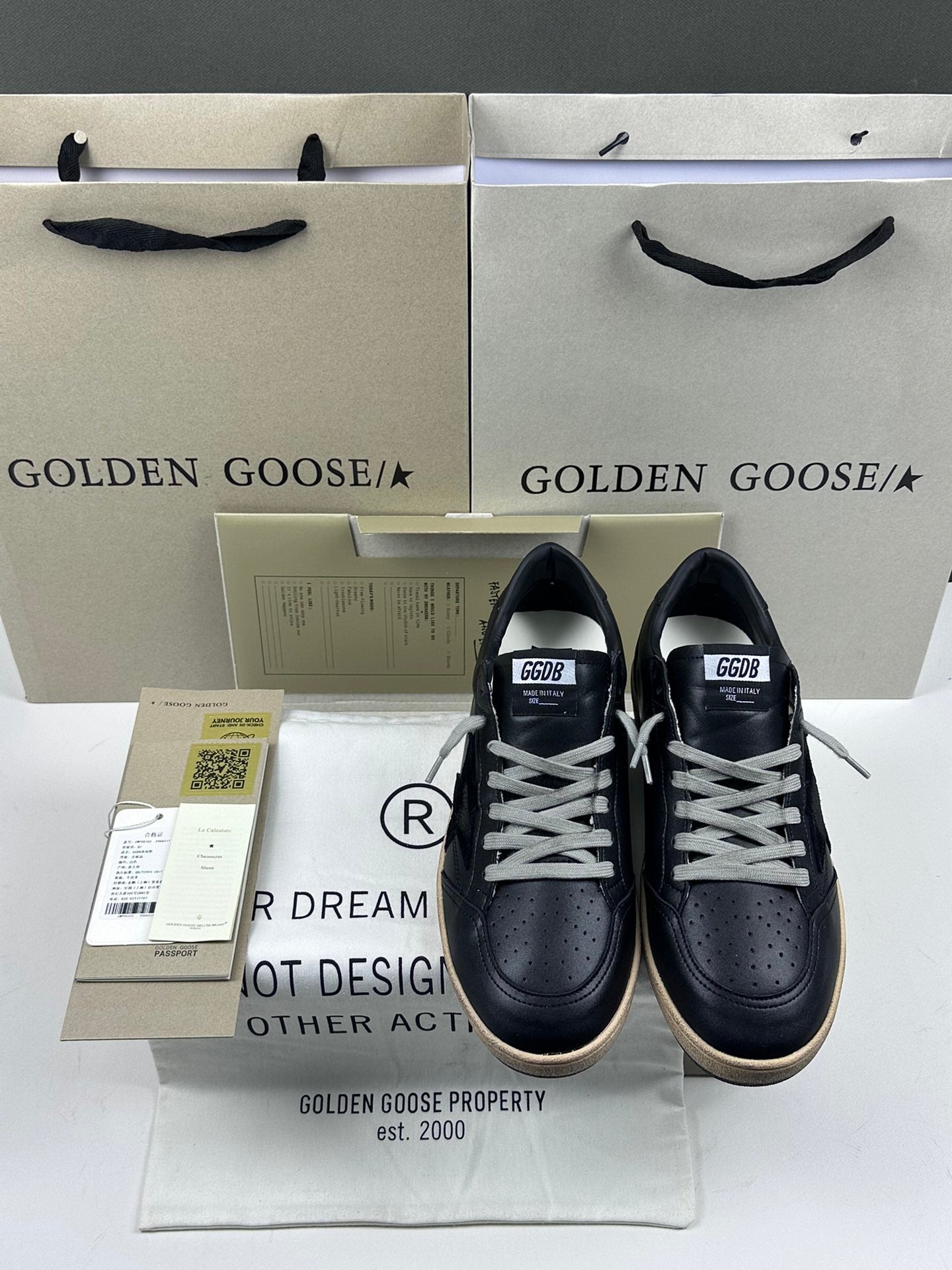 Golden Goose Ball-Star 'Black Nappa Black Suede Star/Black Nappa Heel Tab'