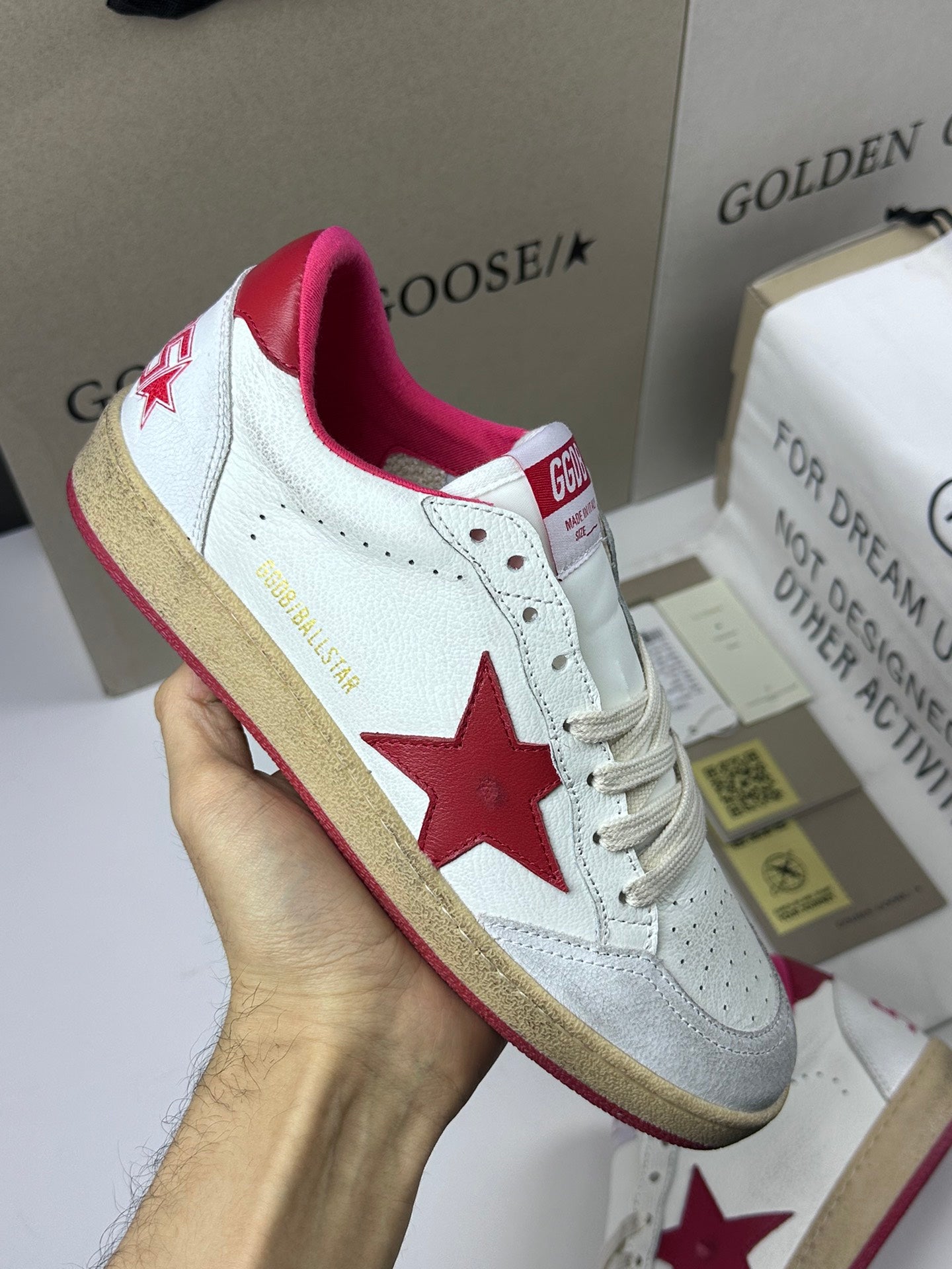 Golden Goose Ball-Star 'Red Star & Heel Tab'