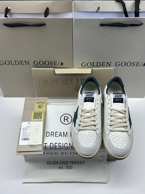 Golden Goose Ball-Star 'Dark Green Star & Heel Tab'