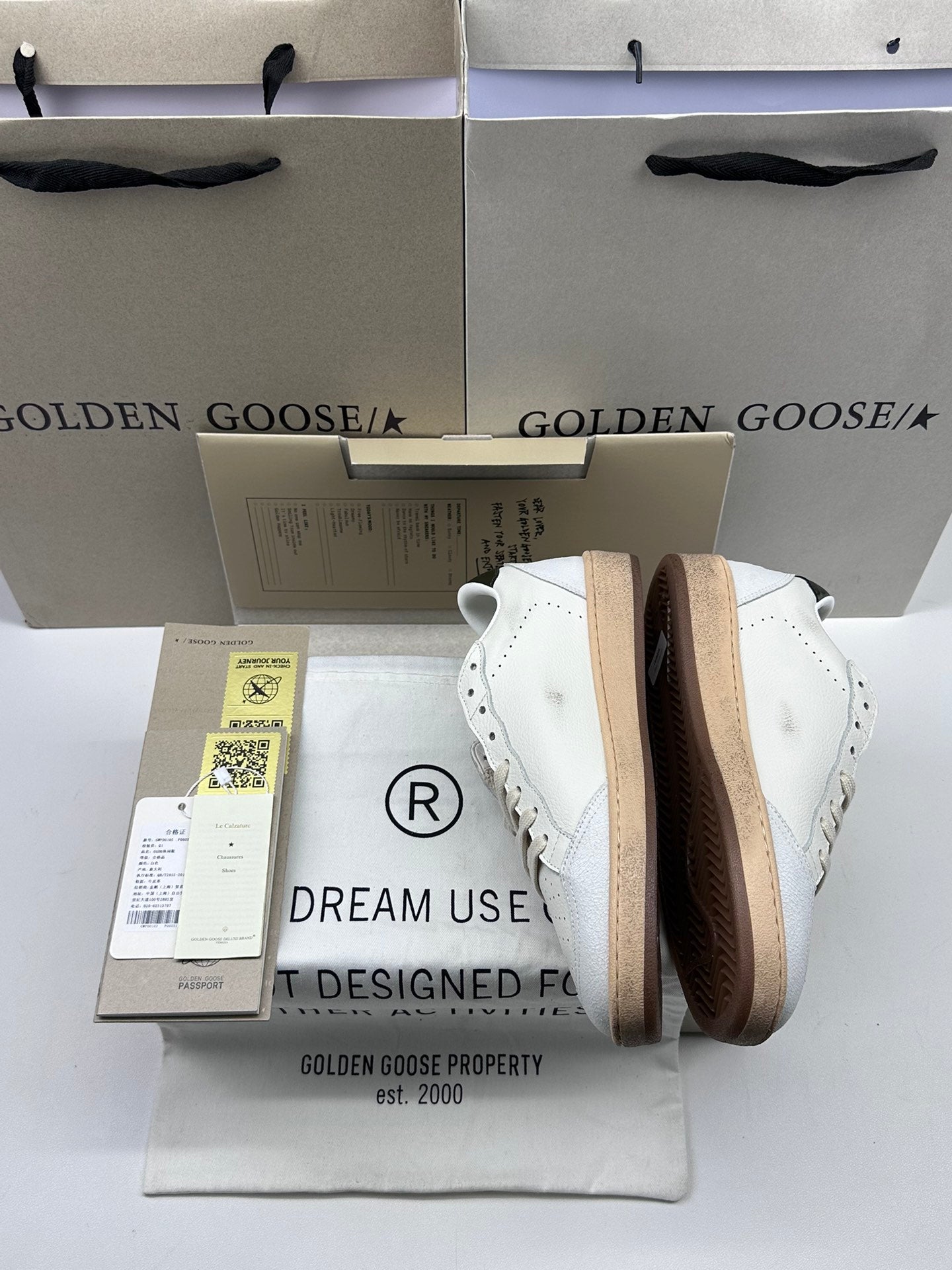 Golden Goose Ball-Star 'Grey Suede Star/Dark Green Heel Tab'