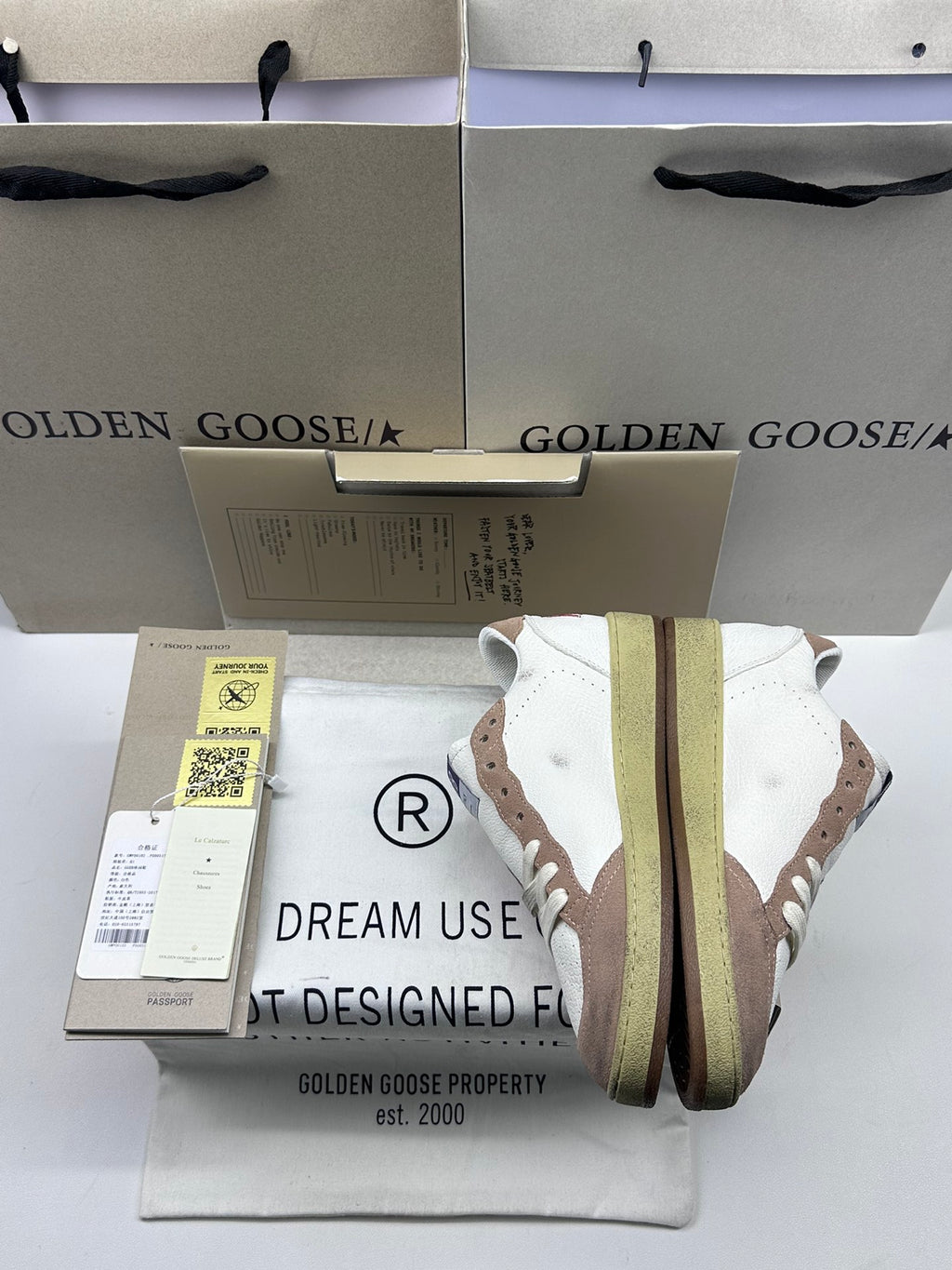 Golden Goose Ball-Star 'Red Leather Star/Brown Suede Heel Tab'