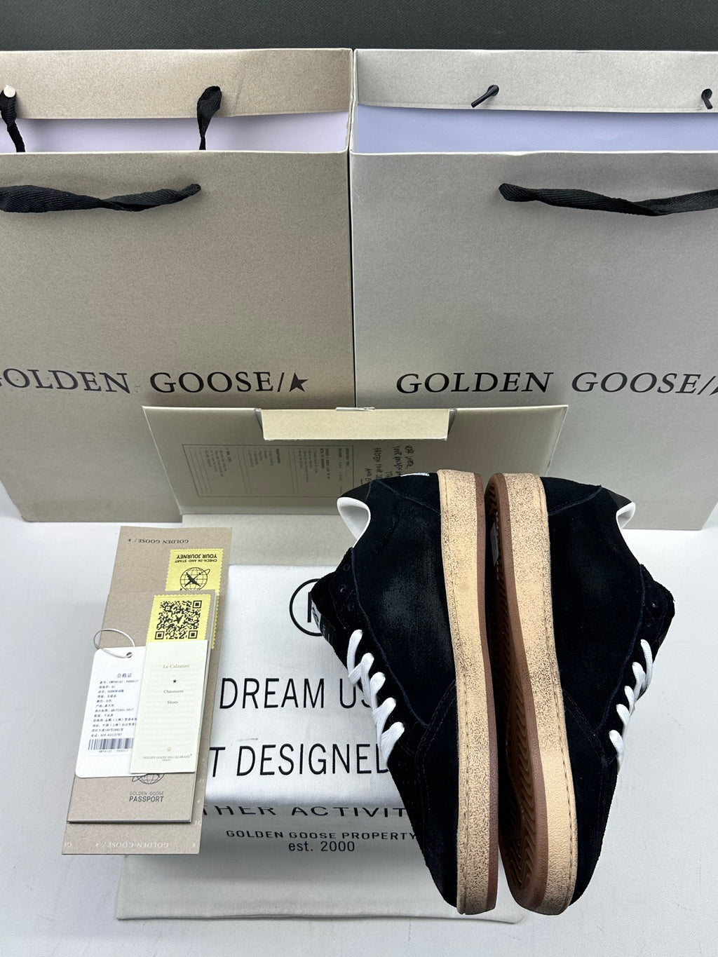Golden Goose Ball-Star 'Black Suede White Leather Star/Black Heel Tab'