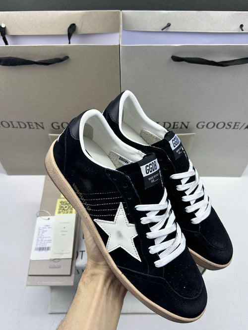 Golden Goose Ball-Star 'Black Suede White Leather Star/Black Heel Tab'