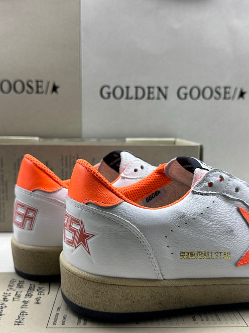 Golden Goose Ball-Star 'Orange Leather Star & Heel Tab'