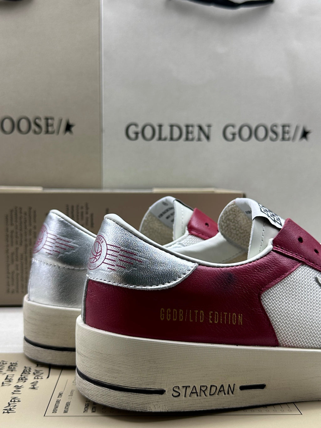 Golden Goose Stardan 'Mesh Grey Star/Silver Metallic Heel Tab'