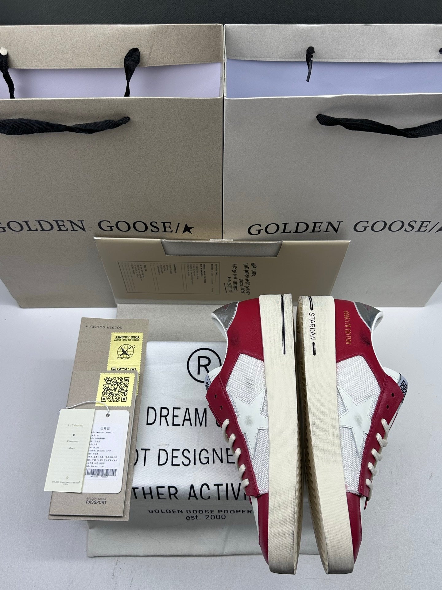 Golden Goose Stardan 'Mesh Grey Star/Silver Metallic Heel Tab'