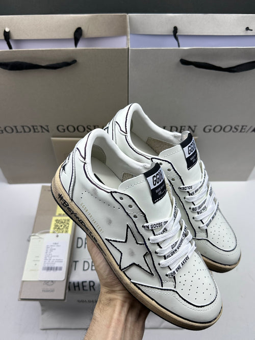 Golden Goose Ball-Star 'Doodle Star Outline & Heel Tab with Slogan Midsole'