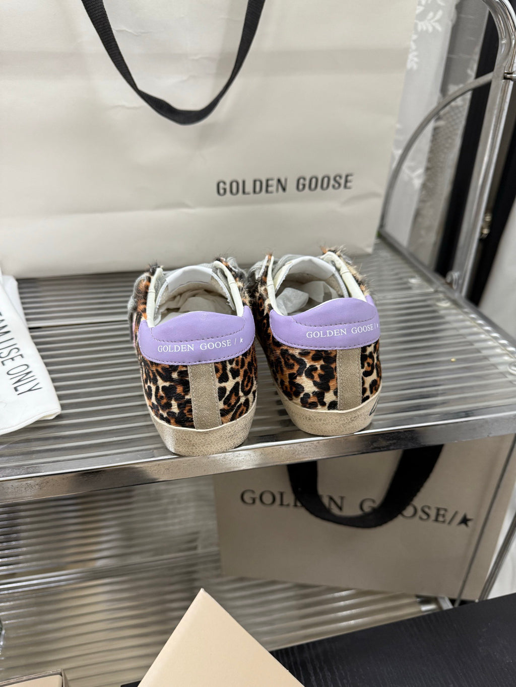 Golden Goose Super-Star 'Leopard Print Pink Star/Light Purple Heel Tab'