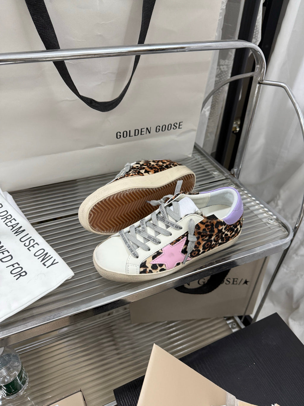Golden Goose Super-Star 'Leopard Print Pink Star/Light Purple Heel Tab'