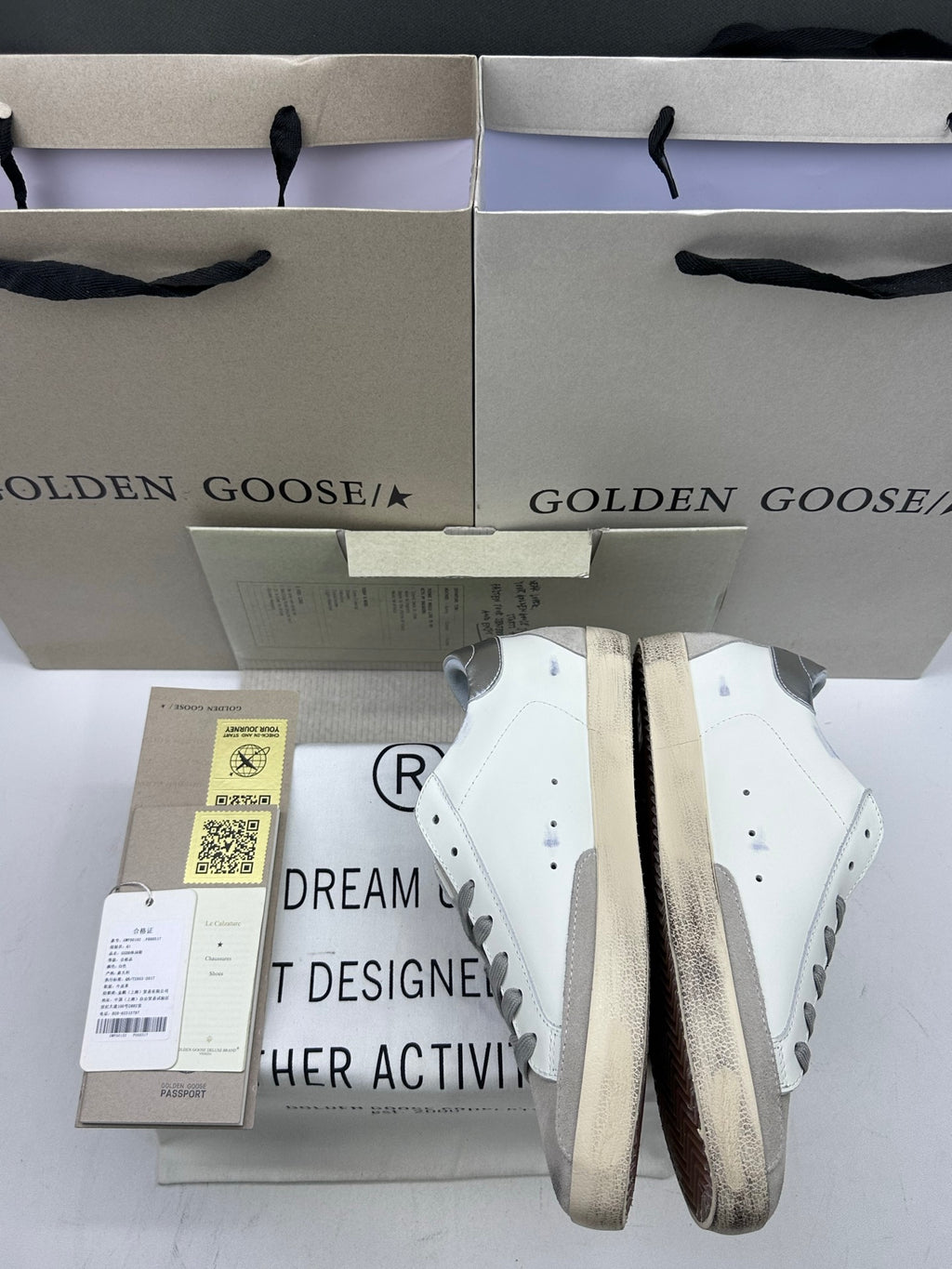 Golden Goose Super-Star 'Blue Suede Star/Silver Heel Tab'