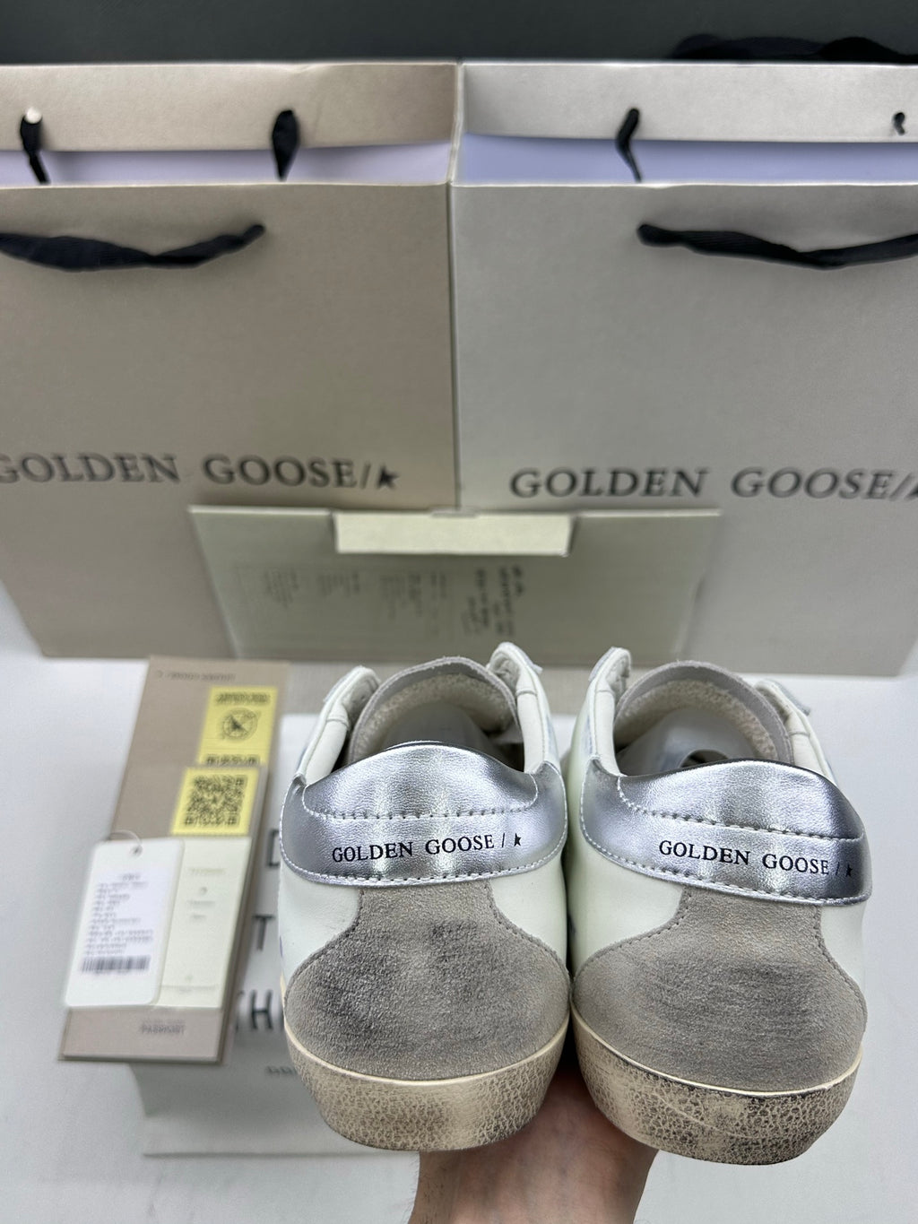 Golden Goose Super-Star 'Blue Suede Star/Silver Heel Tab'