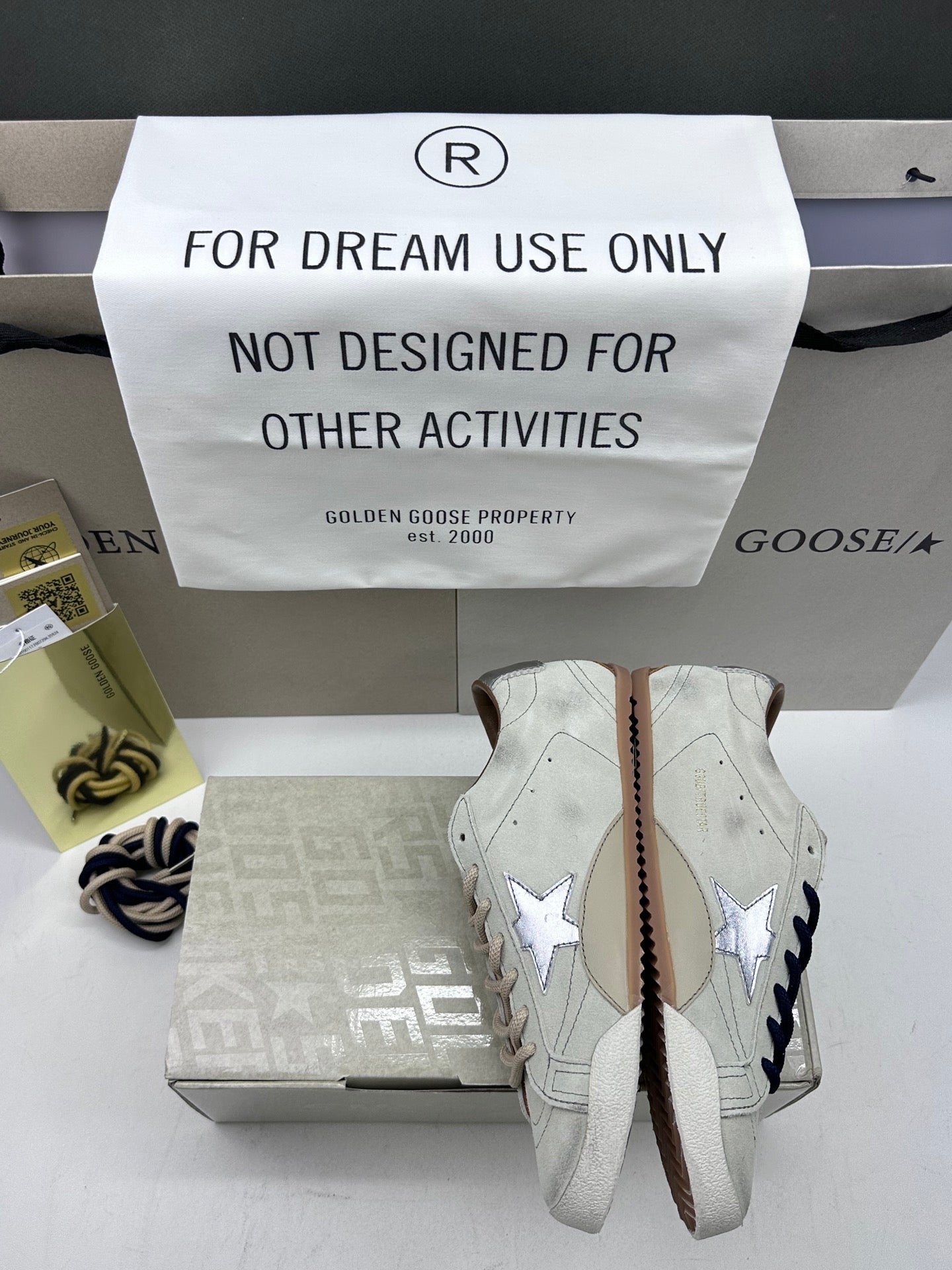 Golden Goose True-Star 'Metallic Silver Star & Heel Tab'