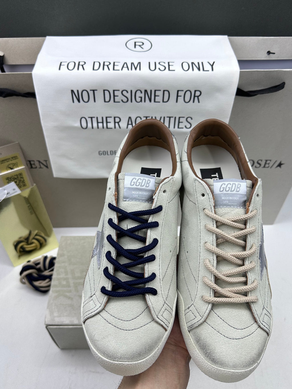 Golden Goose True-Star 'Metallic Silver Star & Heel Tab'