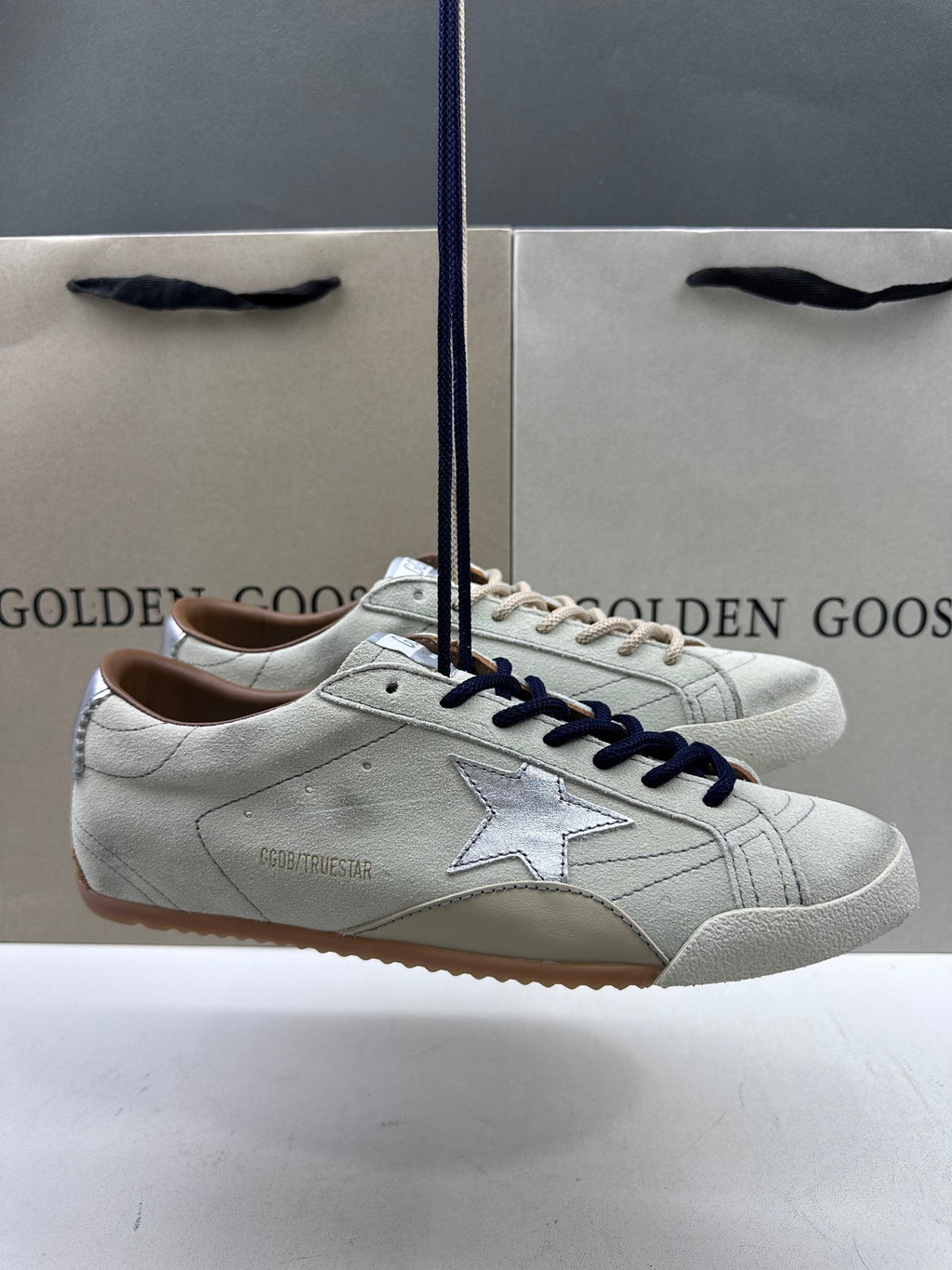 Golden Goose True-Star 'Metallic Silver Star & Heel Tab'