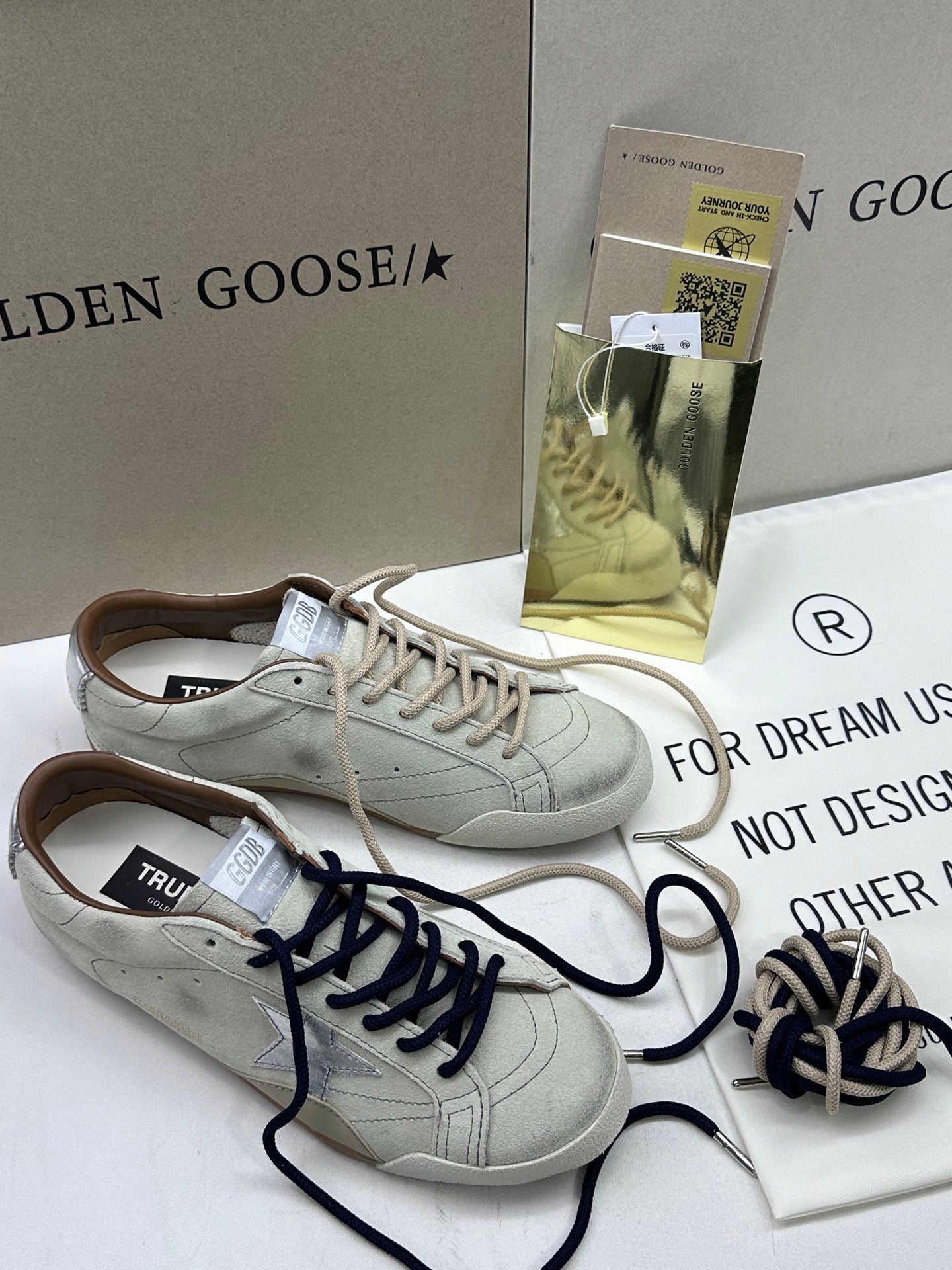 Golden Goose True-Star 'Metallic Silver Star & Heel Tab'