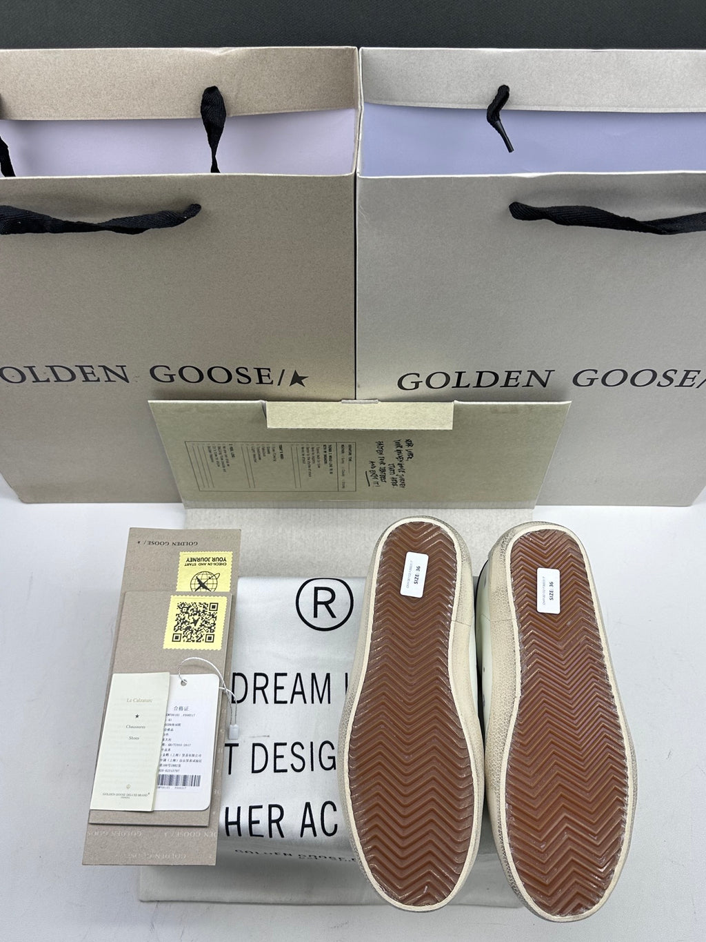 Golden Goose Super-Star 'Grey Suede Star/Green Leather Heel Tab'