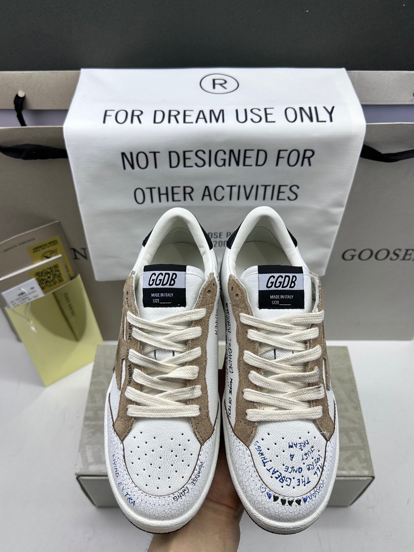 Golden Goose Ball-Star 'Brown Suede Star/Black Heel Tab'