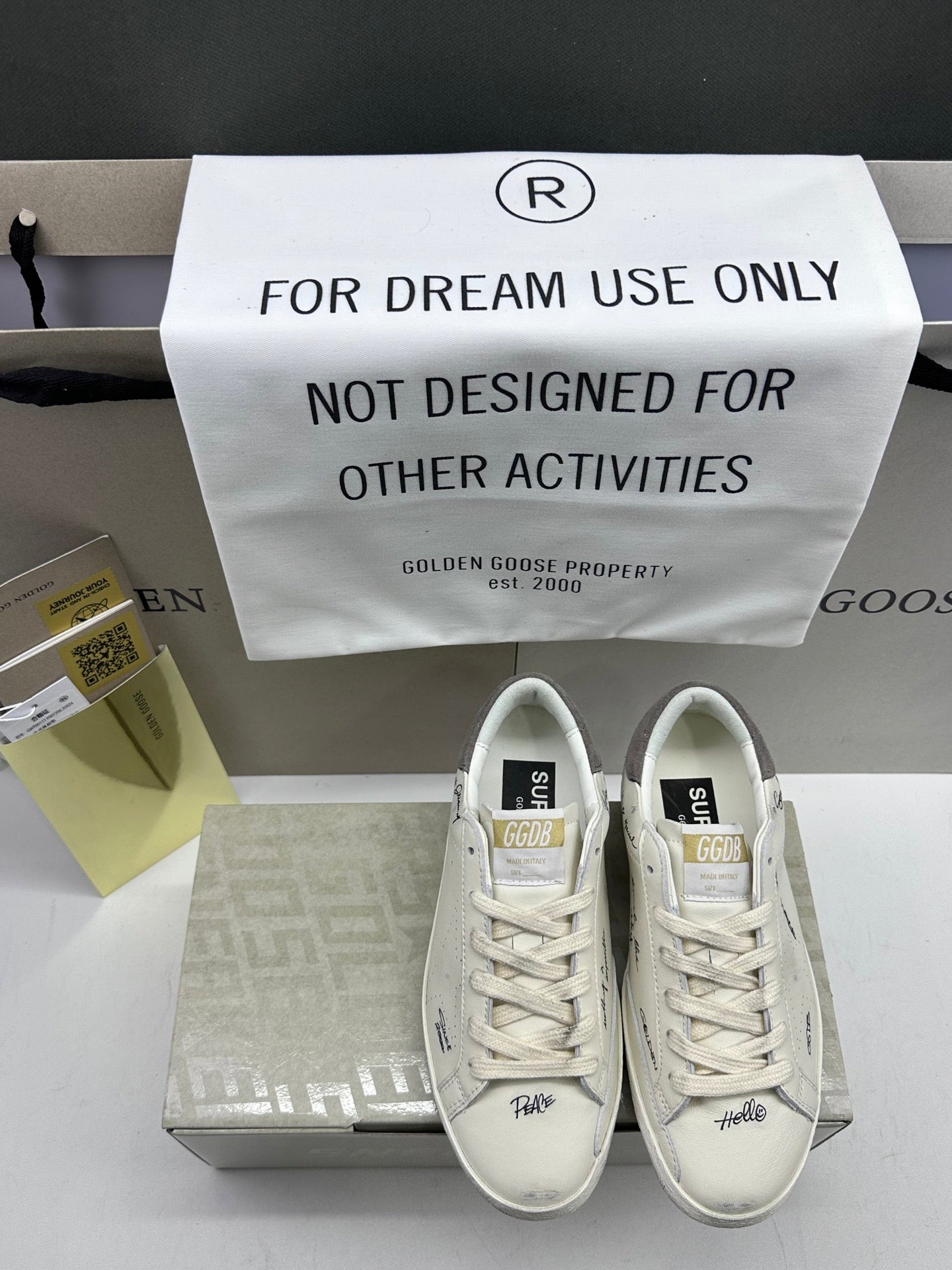 Golden Goose Super-Star 'Perforated Star/Grey Suede Heel Tab'