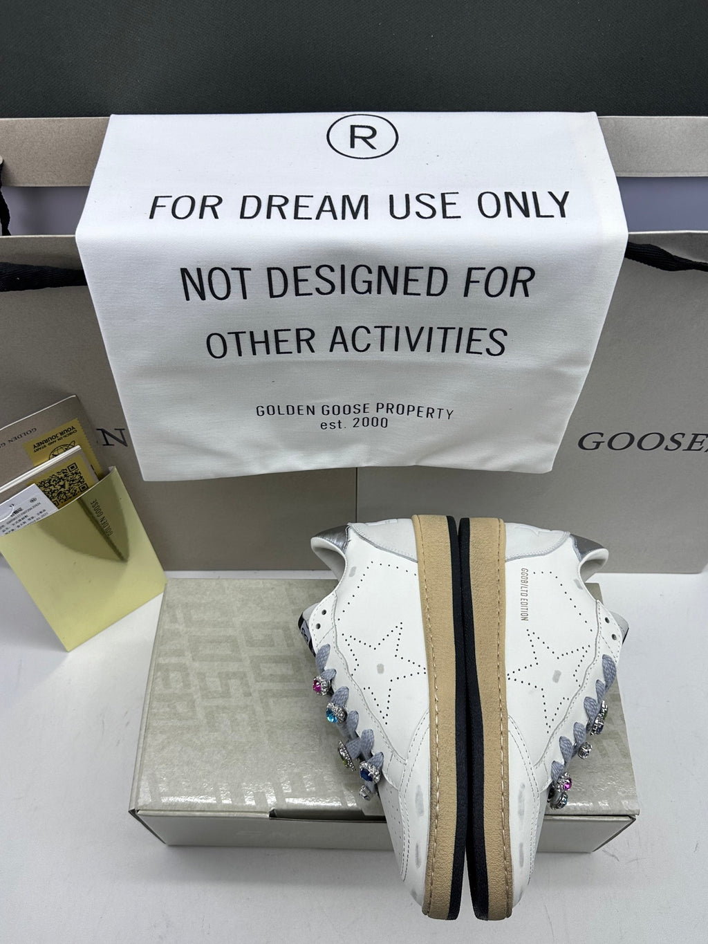 Golden Goose Ball-Star LTD 'Perforated Star/Silver Heel Tab'