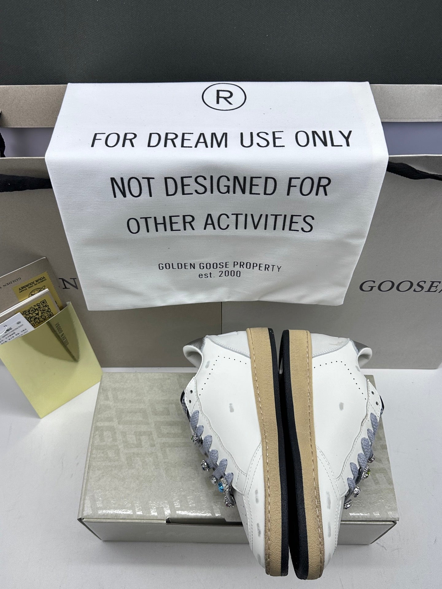 Golden Goose Ball-Star LTD 'Perforated Star/Silver Heel Tab'
