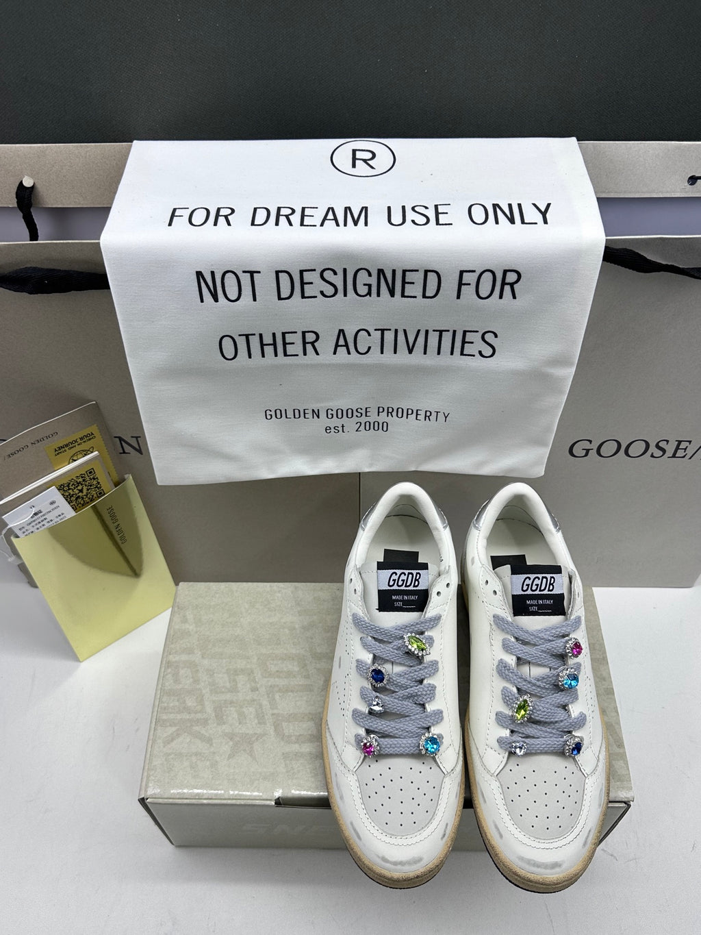 Golden Goose Ball-Star LTD 'Perforated Star/Silver Heel Tab'