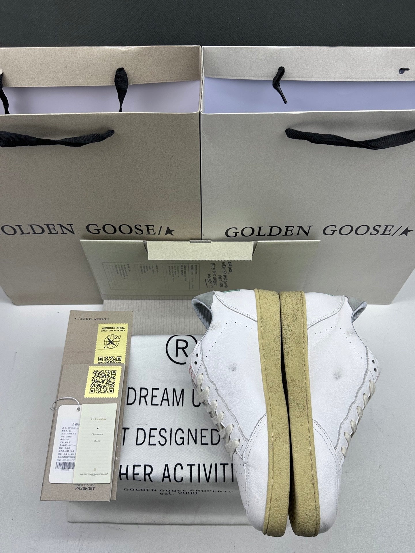 Golden Goose Ball-Star 'Grey Suede Star & Heel Tab'