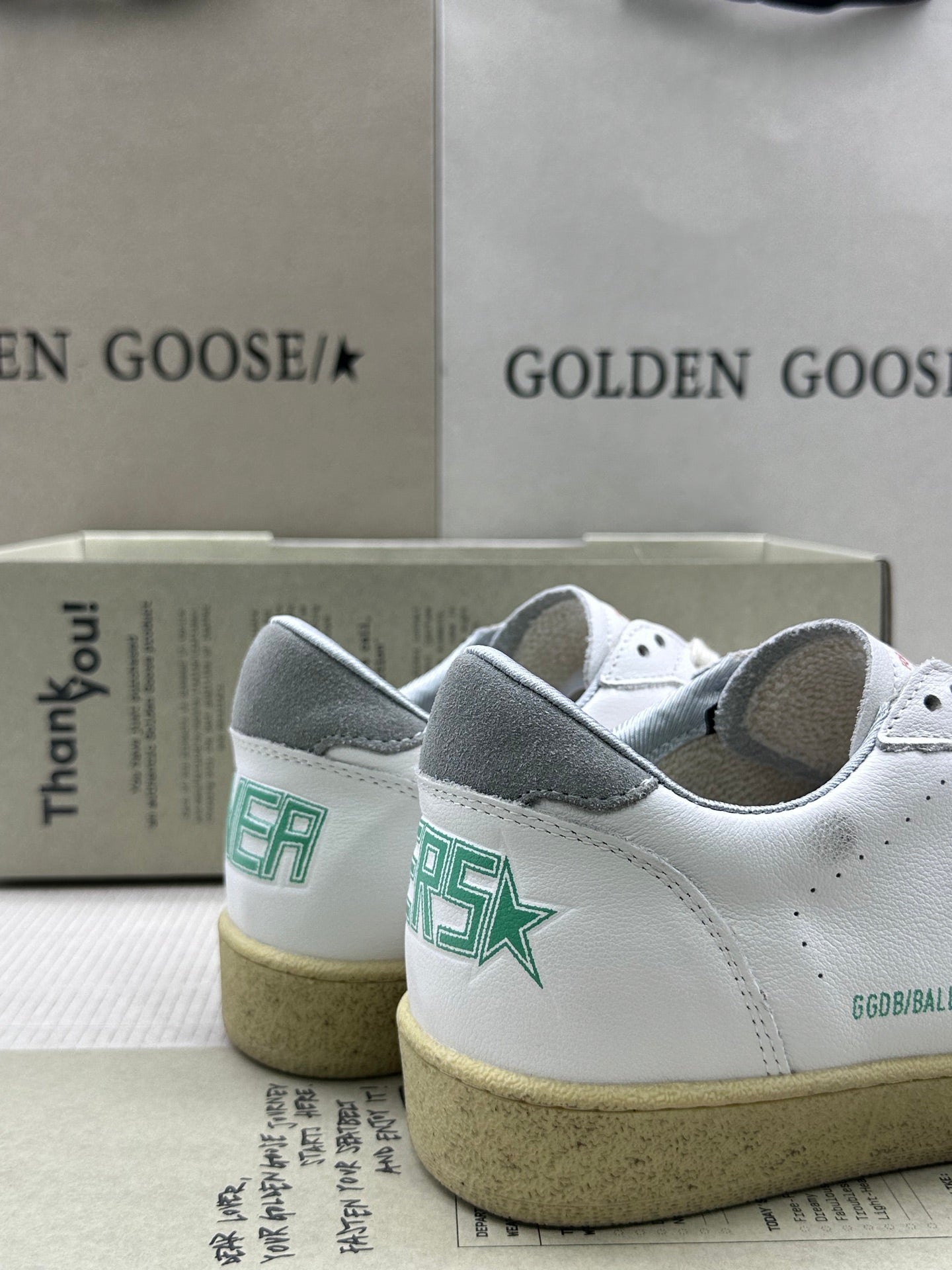 Golden Goose Ball-Star 'Grey Suede Star & Heel Tab'