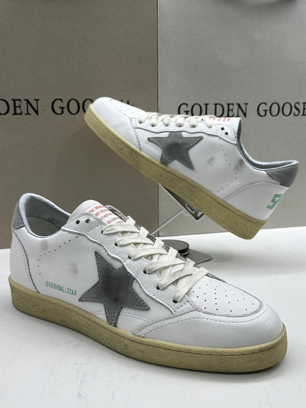 Golden Goose Ball-Star 'Grey Suede Star & Heel Tab'