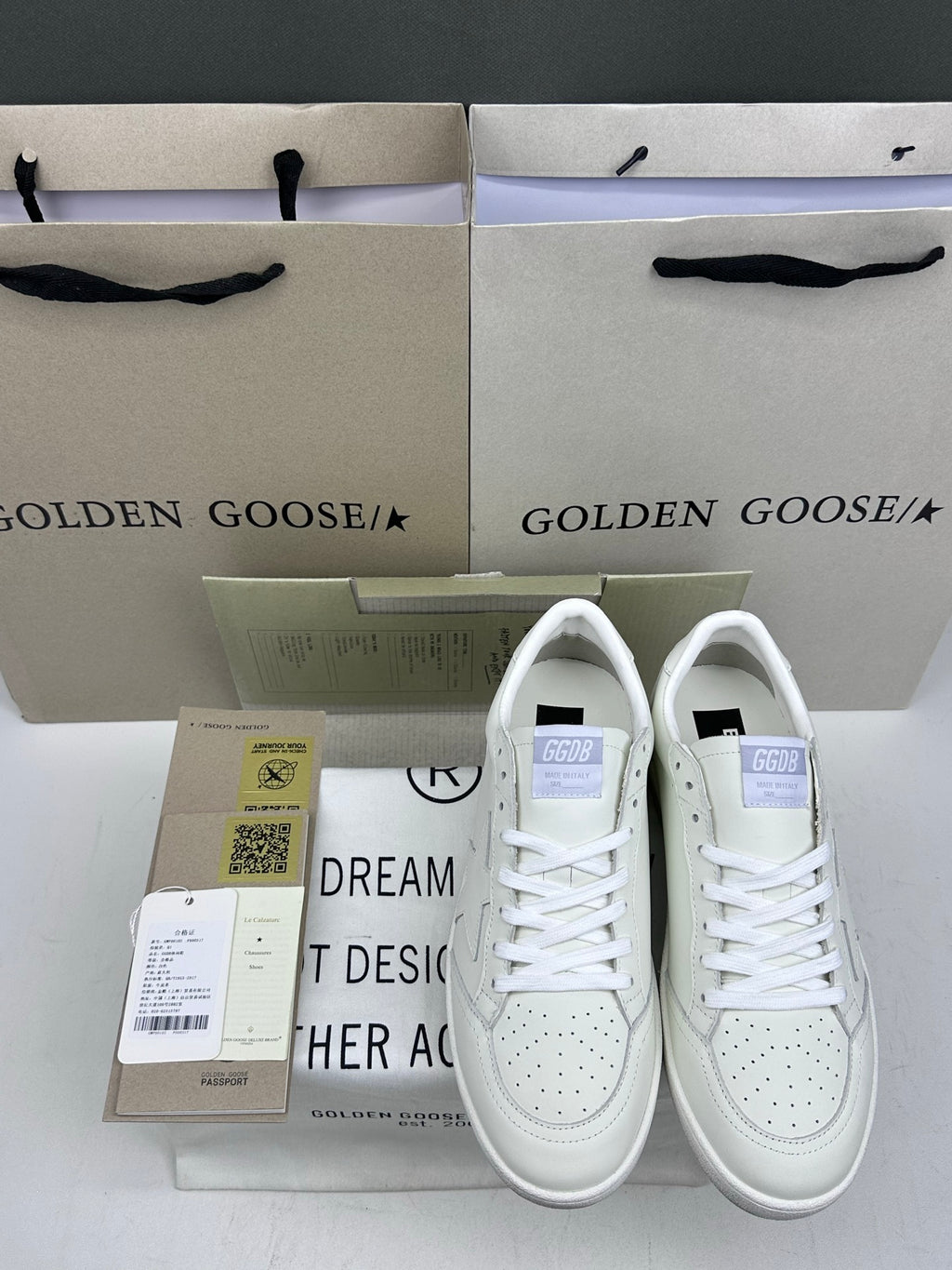 Golden Goose Ball-Star 'White Leather Star & Heel Tab'