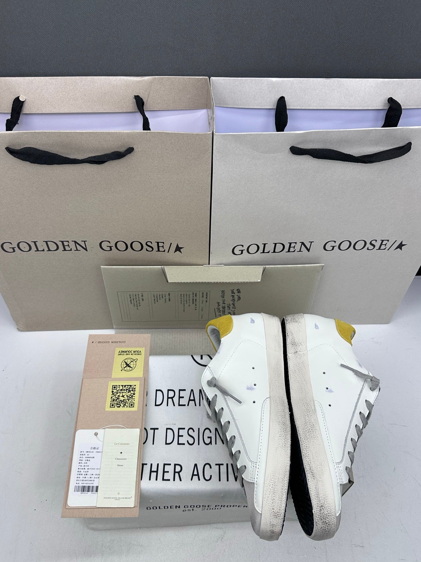 Golden Goose Super-Star 'Yellow Suede Star & Heel Tab'