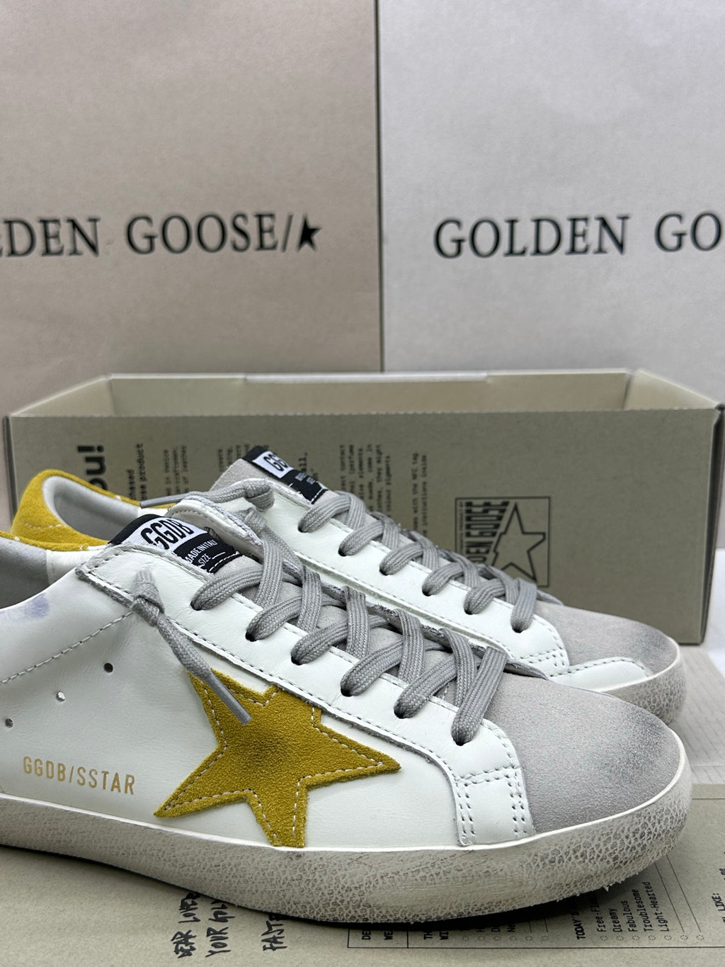 Golden Goose Super-Star 'Yellow Suede Star & Heel Tab'